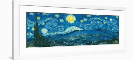 Starry Night Panorama-Vincent van Gogh-Framed Art Print