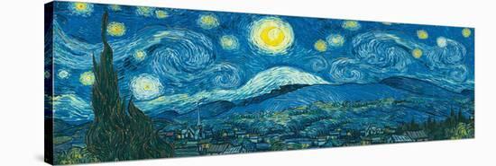 Starry Night Panorama-Vincent van Gogh-Stretched Canvas