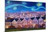 Starry Night with Painted Ladies San Francisco-Markus Bleichner-Mounted Premium Giclee Print