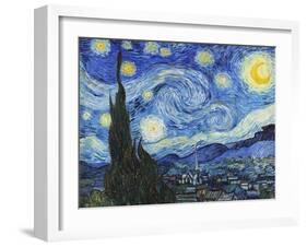 Starry Night-Vincent Van Gogh-Framed Art Print