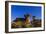 Starry Sky Above Hoodoo Formations at Dinosaur Provincial Park, Canada-null-Framed Photographic Print