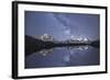 Starry Sky over Mont Blanc Range Seen from Lac De Chesery. Haute Savoie. France Europe-ClickAlps-Framed Photographic Print