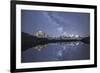 Starry Sky over Mont Blanc Range Seen from Lac De Chesery. Haute Savoie. France Europe-ClickAlps-Framed Photographic Print