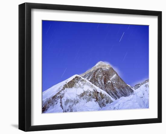 Stars Above Mount Everest, 8850M, Solu Khumbu Everest Region, Sagarmatha National Park, Himalayas-Christian Kober-Framed Photographic Print