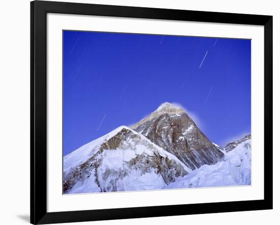 Stars Above Mount Everest, 8850M, Solu Khumbu Everest Region, Sagarmatha National Park, Himalayas-Christian Kober-Framed Photographic Print