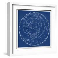 Stars and Constellations Chart-null-Framed Art Print