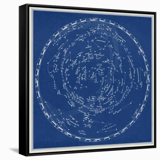 Stars and Constellations Chart-null-Framed Stretched Canvas