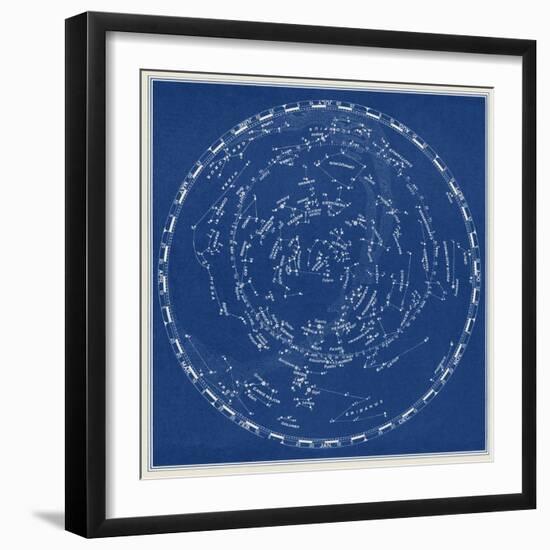 Stars and Constellations Chart-null-Framed Art Print