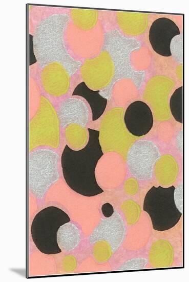 Stars and Moon, Abstract Pattern-Found Image Press-Mounted Giclee Print