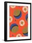 Stars and Moon, Abstract Pattern-Found Image Press-Framed Giclee Print
