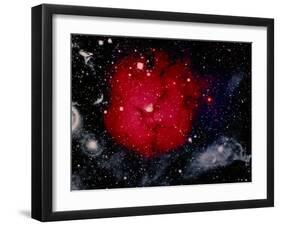 Stars and Nebula-Terry Why-Framed Photographic Print