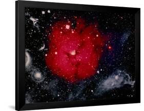 Stars and Nebula-Terry Why-Framed Photographic Print