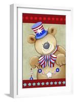 Stars and Stripes Bear-Valarie Wade-Framed Giclee Print