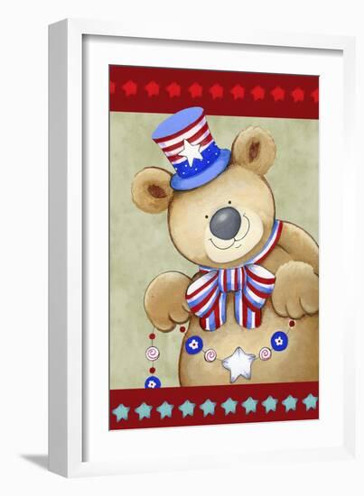 Stars and Stripes Bear-Valarie Wade-Framed Giclee Print