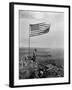 Stars and Stripes Wave over the Summit of Mt. Suribachi on Iwo Jima-null-Framed Photo