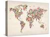 Stars Map of the World Map-Michael Tompsett-Stretched Canvas