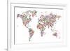 Stars Map of the World Map-Michael Tompsett-Framed Art Print