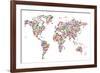 Stars Map of the World Map-Michael Tompsett-Framed Art Print