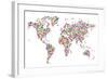 Stars Map of the World Map-Michael Tompsett-Framed Art Print