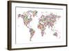 Stars Map of the World Map-Michael Tompsett-Framed Art Print