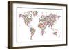 Stars Map of the World Map-Michael Tompsett-Framed Art Print