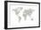 Stars Map of the World Map-Michael Tompsett-Framed Art Print