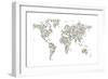 Stars Map of the World Map-Michael Tompsett-Framed Art Print