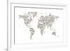 Stars Map of the World Map-Michael Tompsett-Framed Art Print