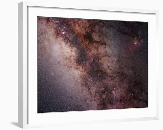 Stars, Nebulae and Dust Clouds around the Center of the Milky Way-null-Framed Photographic Print