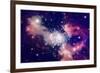 Stars of a Planet and Galaxy in a Free Space-Anatolii Vasilev-Framed Premium Giclee Print