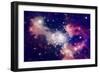 Stars of a Planet and Galaxy in a Free Space-Anatolii Vasilev-Framed Art Print