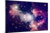 Stars of a Planet and Galaxy in a Free Space-Anatolii Vasilev-Mounted Art Print