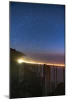 Stars over Big Sur's Bixby Creek Bridge near Monterey, California at night along the coast-David Chang-Mounted Photographic Print
