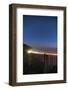 Stars over Big Sur's Bixby Creek Bridge near Monterey, California at night along the coast-David Chang-Framed Photographic Print