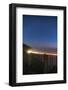 Stars over Big Sur's Bixby Creek Bridge near Monterey, California at night along the coast-David Chang-Framed Photographic Print