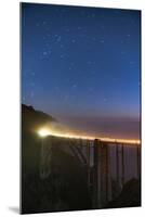 Stars over Big Sur's Bixby Creek Bridge near Monterey, California at night along the coast-David Chang-Mounted Photographic Print