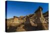 Stars over the Hoodoos in the Red Deer River Valley, Alberta, Canada-null-Stretched Canvas