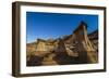 Stars over the Hoodoos in the Red Deer River Valley, Alberta, Canada-null-Framed Photographic Print