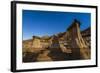 Stars over the Hoodoos in the Red Deer River Valley, Alberta, Canada-null-Framed Photographic Print