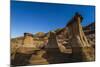 Stars over the Hoodoos in the Red Deer River Valley, Alberta, Canada-null-Mounted Photographic Print