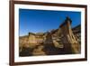 Stars over the Hoodoos in the Red Deer River Valley, Alberta, Canada-null-Framed Photographic Print