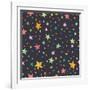 Stars Pattern-TashaNatasha-Framed Art Print