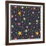 Stars Pattern-TashaNatasha-Framed Art Print