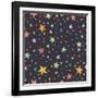 Stars Pattern-TashaNatasha-Framed Art Print