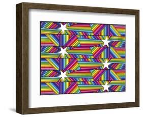 Stars Stripes B-Howie Green-Framed Giclee Print