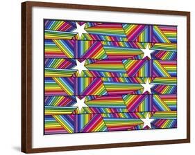 Stars Stripes B-Howie Green-Framed Giclee Print