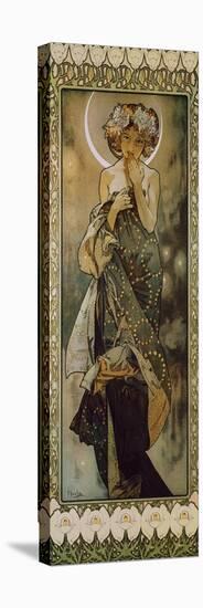 Stars: the Moon, 1902. (Version B)-Alphonse Mucha-Stretched Canvas