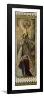 Stars: the Moon, 1902. (Version B)-Alphonse Mucha-Framed Premium Giclee Print