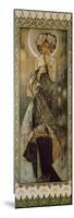 Stars: the Moon, 1902. (Version B)-Alphonse Mucha-Mounted Premium Giclee Print