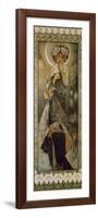 Stars: the Moon, 1902. (Version B)-Alphonse Mucha-Framed Premium Giclee Print